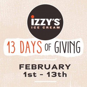 Izzy's Ice Cream 13 Days of Giving