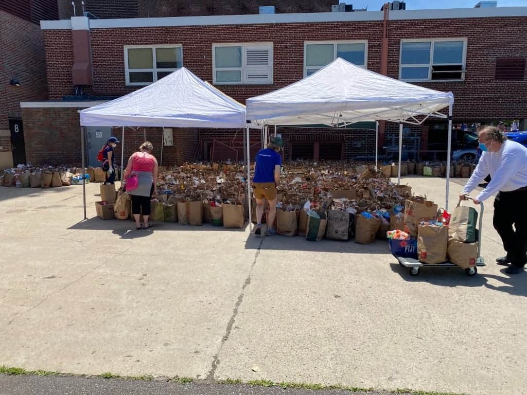 Amidst the influx of donations, organization and processes were formed to manage the drop-off and sorting of items.