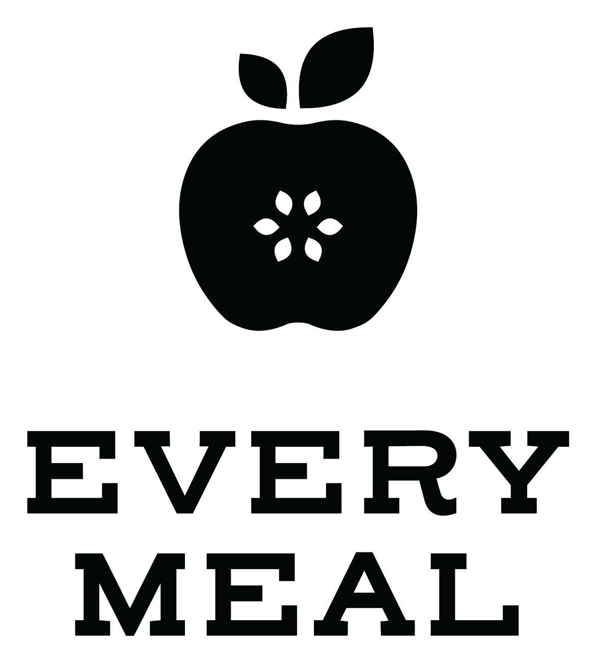 Every Meal Black Logo Stacked