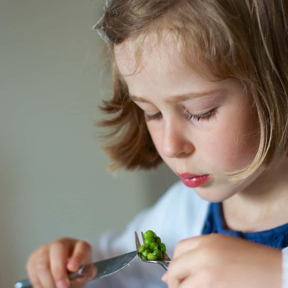 Every Meal Child Eating Peas