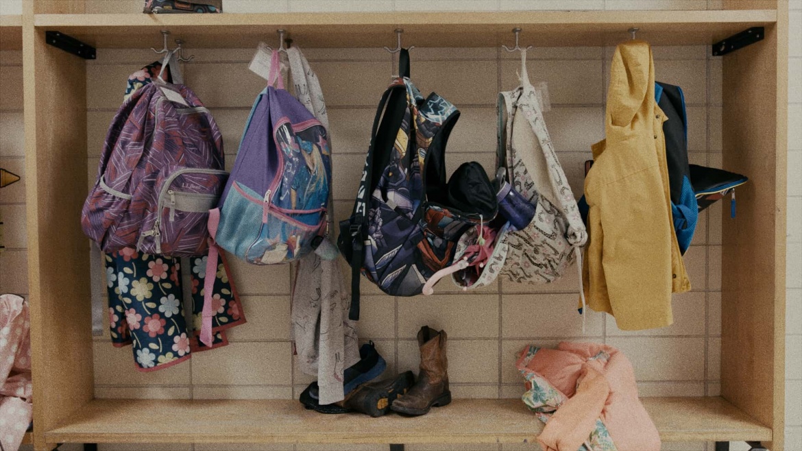 Summer Weekend Meal Program - Backpacks Hang on Hooks At School