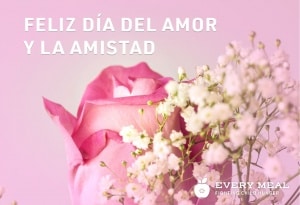 Valentine's Day 2023 E-Card Flower Image and in Spanish