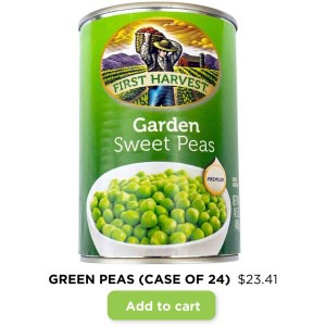 Green peas (case of 24)