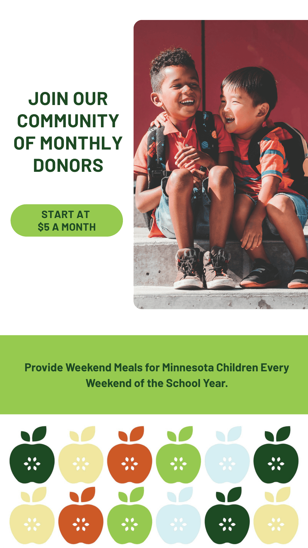 join our community of monthly donors