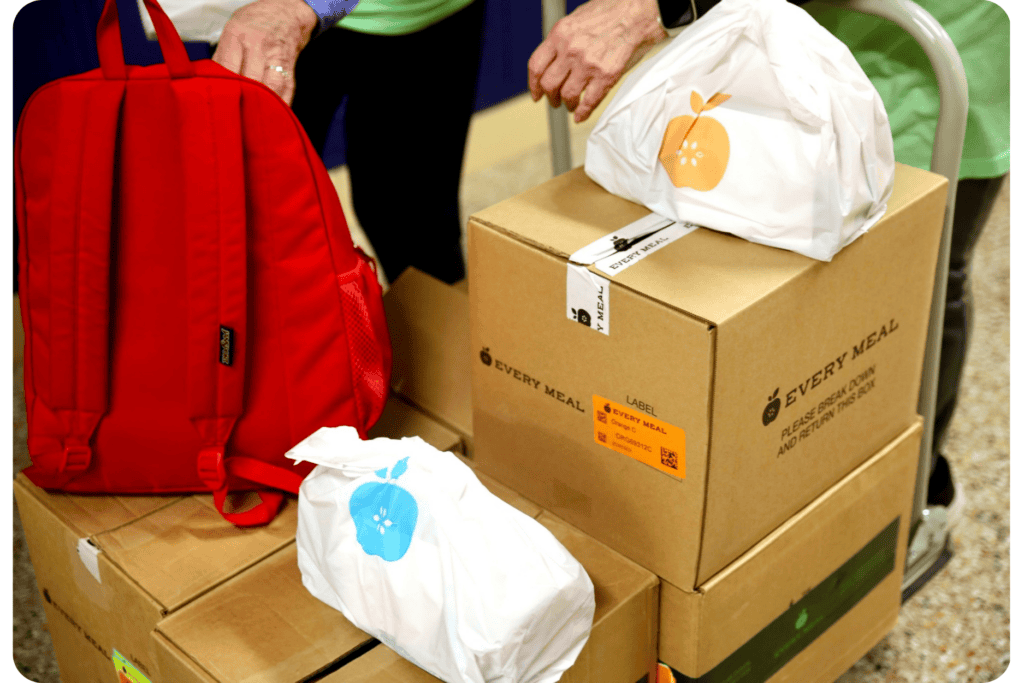 directly delivering food into kids' backpacks